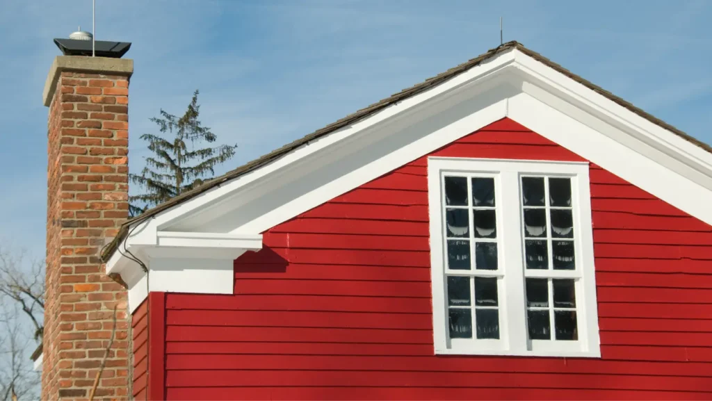 Red Color Siding with redbrick