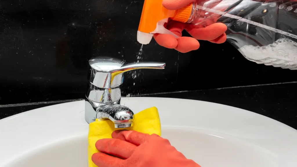 Cleaning Residue From The Kitchen Faucet