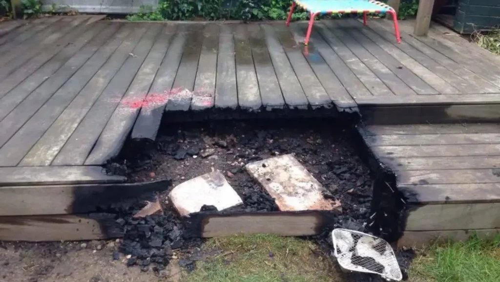 Will charcoal damage my wood deck