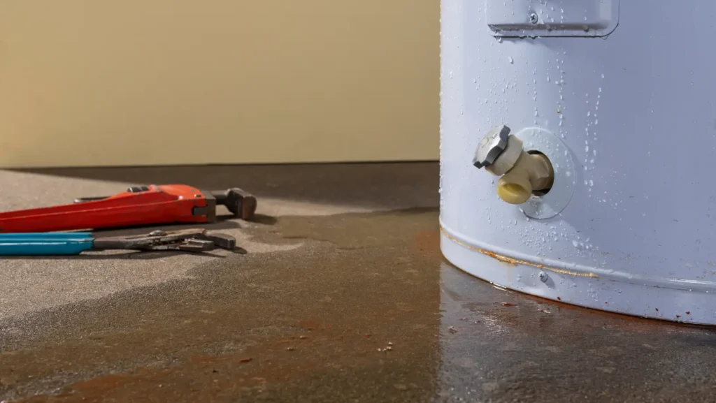 Exposure to Leaking Water Causes rust on water heater