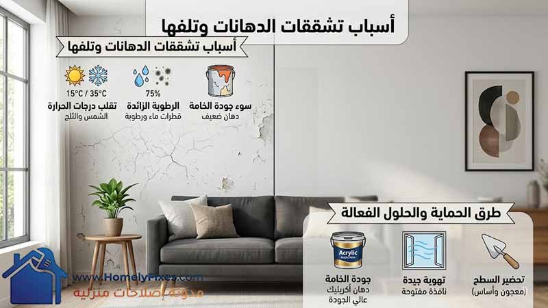 أسباب تشقق دهانات الحوائط وكيفية تجنبها