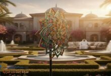 زينة الرياح للحديقة Wind Spinner بتلف مع الهواء في جنينة فيلا شيك