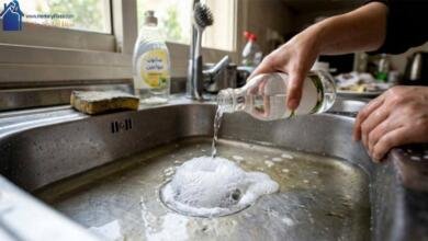 تسليك حوض المطبخ باستخدام طرق منزلية طبيعية