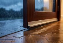 حل مشكلة تسريب مياه المطر من الباب ودخول الماء للمنزل