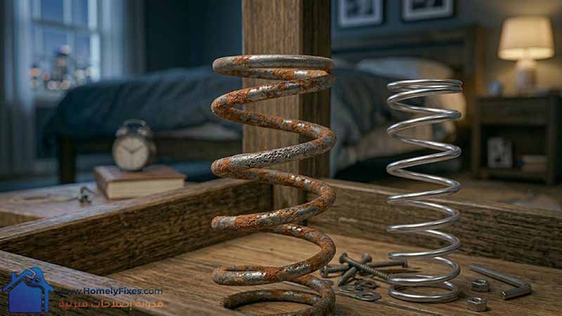 كيف اتخلص من صوت السرير المزعج الناتج عن صدأ نوابض المرتبة وتلف السوست